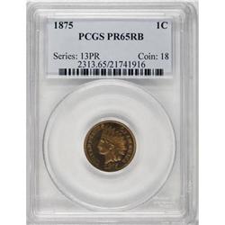 1875 1C PR65 Red and Brown PCGS
