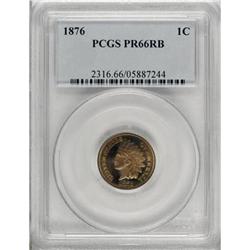 1876 1C PR66 Red and Brown PCGS