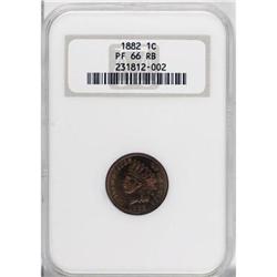 1882 1C PR66 Red and Brown NGC