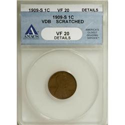 1909-S VDB 1C VF20 Details ANACS