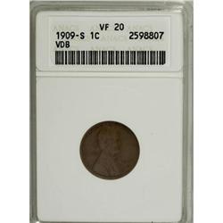 1909-S VDB 1C VF20 ANACS
