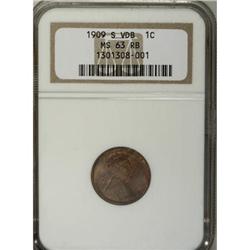 1909-S VDB 1C MS63 Red and Brown NGC