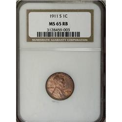 1911-S 1C MS65 Red and Brown NGC