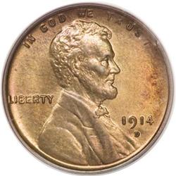 1914-D 1C MS65 Red and Brown PCGS