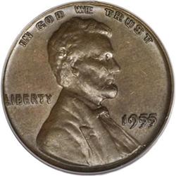 1955 1C Doubled Die Obverse AU58 PCGS