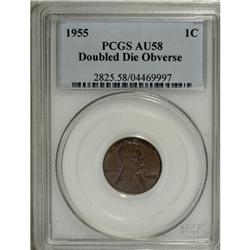 1955 1C Doubled Die Obverse AU58 PCGS