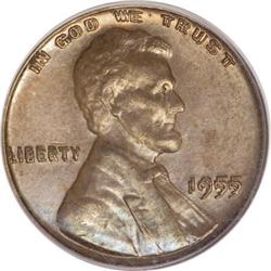 1955 1C Doubled Die Obverse MS62 Brown PCGS