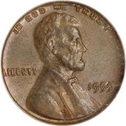 1955 1C Doubled Die Obverse MS63 Brown PCGS