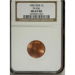 1983 1C Doubled Die Reverse MS67 Red NGC