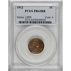 1912 1C PR63 Red and Brown PCGS