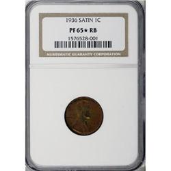 1936 1C Type One--Satin Finish PR65  Red and