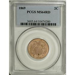 1869 2C MS64 Red PCGS
