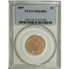 Image 1 : 1869 2C MS64 Red PCGS
