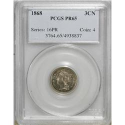 1868 3CN PR65 PCGS