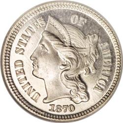 1870 3CN PR65 Ultra Cameo NGC