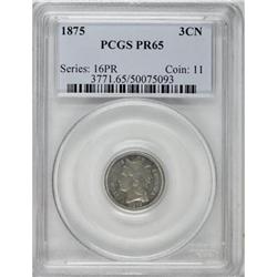 1875 3CN PR65 PCGS