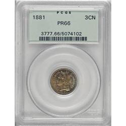 1881 3CN PR66 PCGS