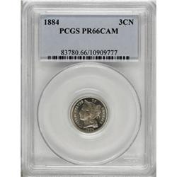 1884 3CN PR66 Cameo PCGS