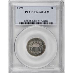 1872 5C PR64 Cameo PCGS