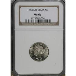 1883 5C No Cents MS66 NGC