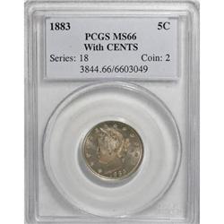 1883 5C With Cents MS66 PCGS