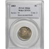 Image 1 : 1883 5C With Cents MS66 PCGS
