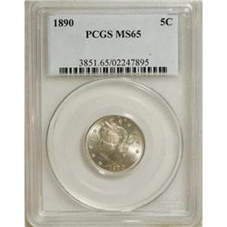 1890 5C MS65 PCGS