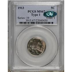 1913 5C Type One MS67 PCGS. CAC