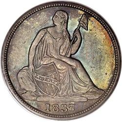 1837 H10C No Stars, Small Date MS65 PCGS CAC
