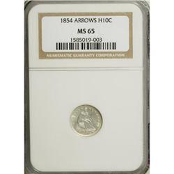1854 H10C Arrows MS65 NGC