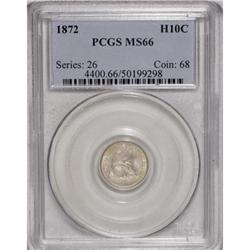 1872 H10C MS66 PCGS