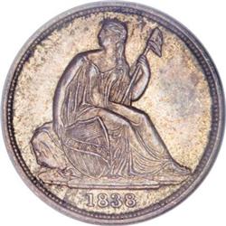 1838-O 10C No Stars MS64 NGC