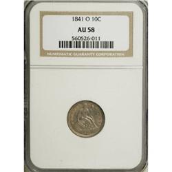 1841-O 10C AU58 NGC