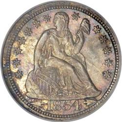 1854-O 10C Arrows MS65 NGC