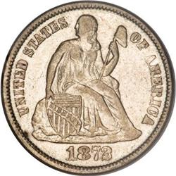 1872-CC 10C VF25 PCGS