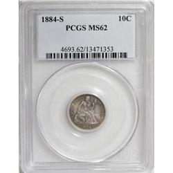 1884-S 10C MS62 PCGS