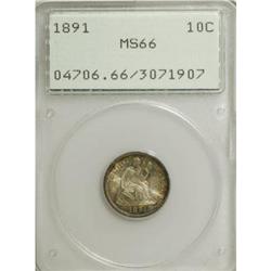 1891 10C MS66 PCGS