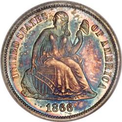1866 10C PR65 PCGS