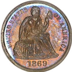 1869 10C PR65 PCGS