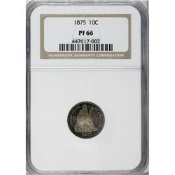 1875 10C PR66 NGC