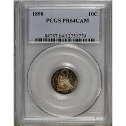 1890 10C PR64 Cameo PCGS