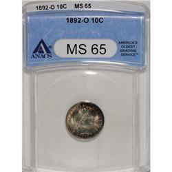1892-O 10C MS65 ANACS