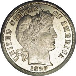 1893-S 10C MS66 PCGS