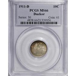 1911-D 10C MS66 PCGS
