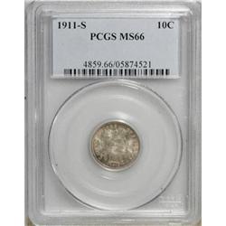 1911-S 10C MS66 PCGS