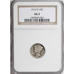 1916-D 10C AG3 NGC