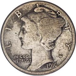 1916-D 10C Fine 12 PCGS