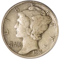 1916-D 10C XF40 PCGS