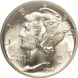 1918-D 10C MS64 Full Bands PCGS