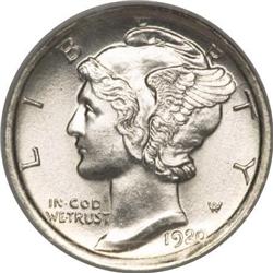 1920-D 10C MS65 Full Bands NGC